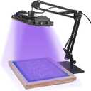Ecoofor 50W UV Exposure Unit for Screen Printing with Adjustable Stand and Large Top Shelf, UV Lamp for Screen Printing Kit, Photo Emulsion Kit, and Cyanotypes (1 UV Light Set)