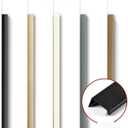 4 Pack Finger Pulls for Cabinets Finger Handles Drawer Edge Tab Pull, Modern Dresser Long Concealed Handles Kitchen Cabinet Hardware (11.81"(300mm),Black)