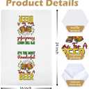 Christmas Beer Kitchen Towels - Beer Gifts Waffle Decorative Dish Towels, Christmas Drinkers Hand Tea Towel for Kitchen Bar Cart, 16x24 Inches