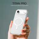 AMAZINGthing for iPhone Air [Titan Pro Case], Designed for MagSafe Accessories, 12FT Drop Proof, Magnetic Phone Cover, Military Grade Protection, Anti Yellowing, Transparent, Clear