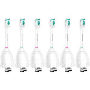 Aoremon Replacement Toothbrush Heads Compatible with Philips sonicare E-Series, 6 Pack Replacement Brush Heads Come with Caps