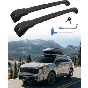 220lbs Upgraded Sorento/Sorento Hybrid Roof Rack Cross Bars Compatible with 2021-2025 Sorento and Sorento Hybrid (Only for Flush Side Rails), Heavy Duty Aluminum Cargo Bars for Rooftop Cargo Carrier