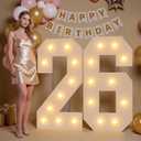 Marquee Numbers 26 Light up Numbers 4ft, Pre-Cut Foam Board Kit with Light Bulbs for Prom Decorations 2026 Grad Party Decorations Class of 2026, Assembly Required