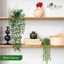 Der Rose 6Pcs Fake Plants Hanging Artificial Eucalyptus Vines Faux Potted Hanging Plants Indoor for Bathroom Kitchen Wall Shelf Outdoor Decor