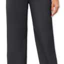 Women's Casual Wide Leg Pants Women Business Casual Pants Dress Pants Work Trousers for Women (L)