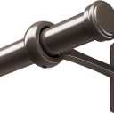 Curtain Rod 72-144 Inch, 1" Diameter Curtain Rods for Windows, Heavy Duty Long Drapery Rod with Brackets for Bedroom, Living Room, Kitchen, Patio(Bronze)