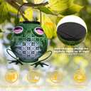2 Pack Solar Lanterns Outdoor Waterproof Frog Metal Hanging Lantern Outdoor Hanging Solar Lights with Sound, Outdoor Lanterns for Yard, Garden, Patio, Porch