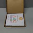 Baby's First ABC Book Baby Shower Activity, Boho Sun Baby Shower Guest Book Alternative with Alphabet Coloring Pages, Educational Keepsake & Activities, Sunshine Baby Shower Games Craft Kit