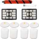 Hepa & Foam Filter Brushroll Replacement Kit for Shark Rotator Pro Lift-away Vacuum Cleaner ZU780 ZU782 ZU782NP ZU785, Replaces Part # Xff500 Xhf500