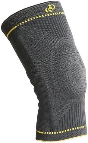 Morsa Cyberg Knee Support for Women, Knee Brace for Men Meniscus Tear, Stainless Steel with Flexible Stays, Patella Knee Sleeve, Compression, Stabilizer, Fit, Anti Sweating, Unisex, Grey (X-Large)
