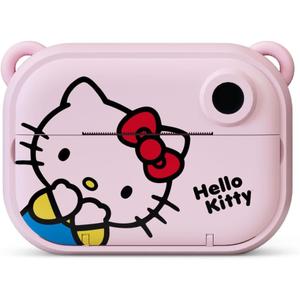 Hello Kitty Instant Print Kids Digital Camera & Video Camcorder with Selfie Camera by Kidamento, Scavenger Hunt Momento Book, 32GB Memory Card - Model P Hello Kitty