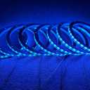 8PCS 6.5" RGB Changing Car LED Speaker Ring Light Kit Color Shift Spacer Ring Light Can Controlled by Remote and Bluetooth APP Simultaneously