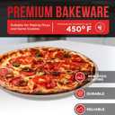 White Marble Non Stick Pizza Pans Set of 3  Carbon Steel Pizza Baking Trays (9.45", 11.02", 12.99") for Oven Use, Durable, PFOA, PFOS, PTFE Free, Dishwasher Safe, Stain-resistant, Easy Cleanup