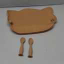 AXXXEST Silicone Placemats for Babies & Toddlers - Deep Food Catcher Pocket & Stable Base for Restaurants, Travel Essentials Set with Storage Pouch (3-Piece Set) Brown