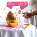 Charming Golden Egg Baby Shower Gender Revealing Treasure,Boy or Girl Gender Reveal Ideas,Decorations,Box,Games,Confetti and Sash