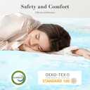 DUMOS Mattress Toppers Memory Foam Full Size, 3 Inch Thick Bed Topper Pad Cooling Gel Infused Soft Comfy Padding Breathable for Sleeper Sofa Couch RV Camper, CertiPUR-US Certified, Blue