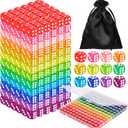 120 Pcs Colored Dice Bulk Set 14 MM Polyhedral Dice 6 Sided Standard Dices with Storage Bag for Table Board Games Classroom Math Teaching