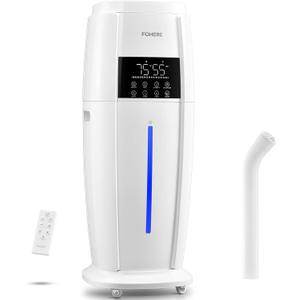 FOHERE Humidifier Large Room 4.8Gal/18L, Quiet Whole House Humidifier for Home Plants Office Commercial 1500 sq.ft, Top Fill Ultrasonic Cool Mist Humidifiers with 4 Mist Mode, 5 Speeds, Remote, White