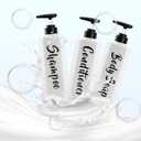 16.9oz Shampoo Dispenser for Shower Wall 3 Chamber, Drill Free Shampoo and Conditioner Dispenser Wall Mounted Shower Soap Dispenser Shampoo Bottles for Home Bathroom Hotel Commercial Use White (White With Shelf)