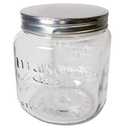 Grant Howard Jumbo Mason Embossed Glass Storage Jar, 92 Ounces, Clear