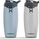 Promixx PURSUIT Protein Shaker Bottle  Premium Sports Shaker Bottles for Protein Mixes and Supplement Shakes  Easy Clean, Durable Protein Shaker Cup (Graphite Gray + Midnight Blue)