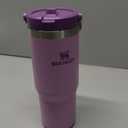 Stanley IceFlow Flip Straw Tumbler with Handle | Twist On Lid and Flip Up Straw | Leak Resistant Water Bottle | Insulated Stainless Steel | BPA-Free (30 Ounces, Lilac)