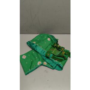  Colorful Curtains , Bed Canopy Panel, Tapestry or Window Treatment Patchwork Green Color 39 x 80 inch