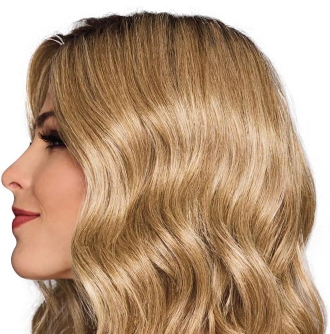 Dress Me Up Shoulder-Length Pageboy Layered and Wavy Wig by Hairuwear, Average Cap, GF14-22SS Wheat 11In