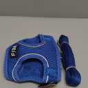 Fida Cat Harness and Leash Set for Walking Kitten and Puppy, Escape Proof Kitten Harness with Breathable Lightweight Soft Mesh, Adjustable Reflective Step-in Design for Kitten and Puppy.(XXXS, Blue) (XXXS (Neck:10.2"-11.4"; Girth:11.4"-12.6"))