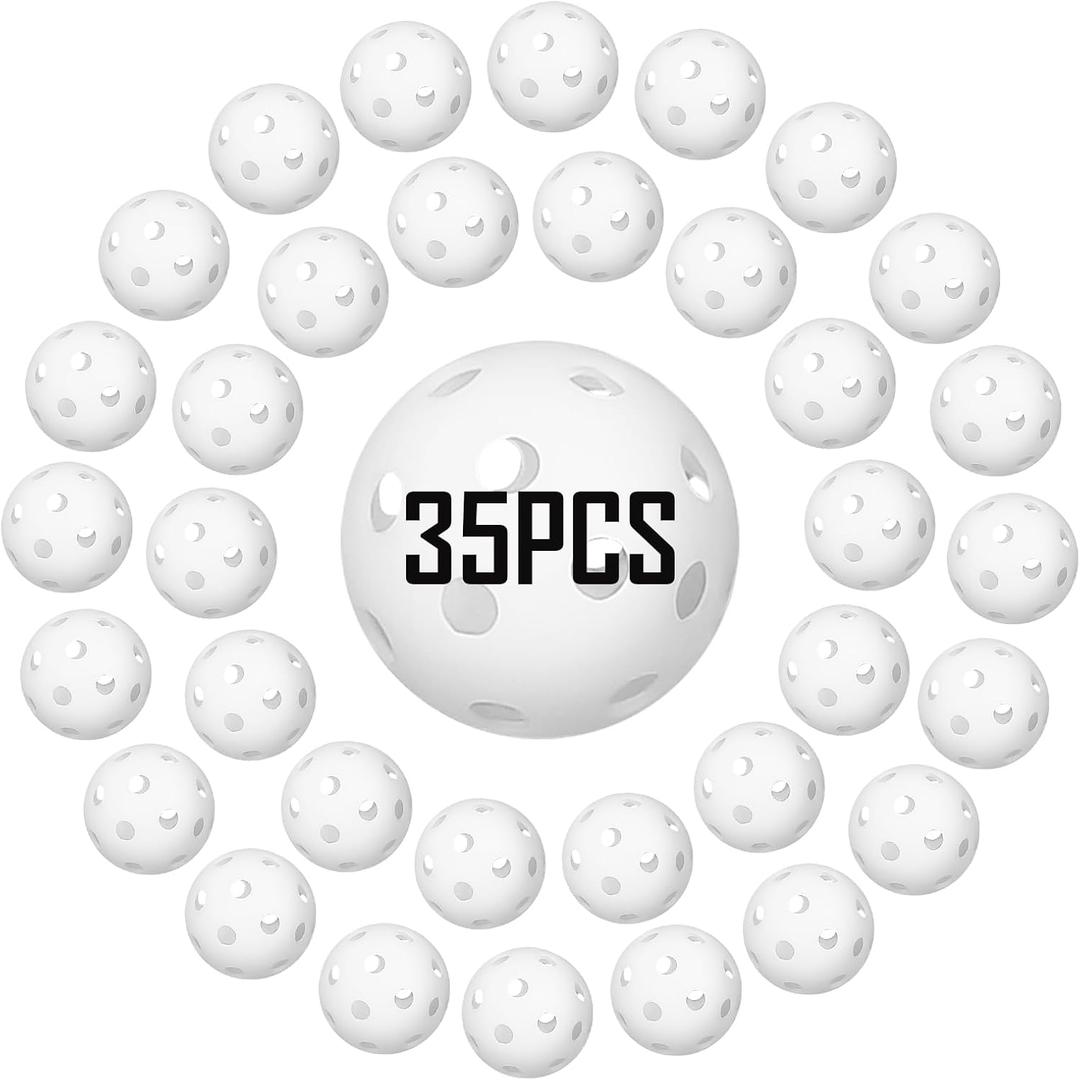 35 Pack Practice Golf Balls Limited Flight Plastic Golf Balls 42mm Practice Golf Balls for Backyard Golf Training Balls for Swing Practice, Airflow Hollow 