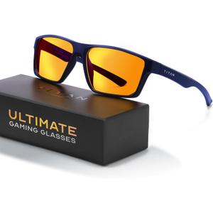 Titan Gaming Glasses, Blue Light Blocking, Night Driving Glasses for Men, Computer Protection Christmas Gift for Gamers