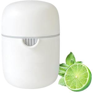 Lemon Squeezer and Simple Manual Citrus Juicer Small Portable Lime Juicer Cup with Two Ways of Use for Different Fruits (White)