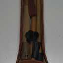 Trekking Poles- 1-pc Pack - Adjustable Hiking or Walking Stick Strong, Natural Beech Wood - Quick Adjust Flip-Lock - Beech Wood Grip, Leather Strap (Brown)