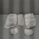 SATINIOR 3 Pieces Faux Fur Headband Set Ear Warmer Headwrap Furry Wrist Cuff Leg Warmers Boot Cuff Accessories for Girls (White)