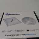 NearMoon Rain Shower Head, High Flow Stainless Steel Square Rainfall Shower, Waterfall Bath Shower Body Covering, Ceiling or Wall Mount (12 Inch, Matte Black)