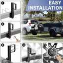 Heavy-Duty Folding RV Spare Tire Bracket,Heavy Duty Folding Trailer Spare Tire Mount Fits 15" & 16" Wheels, Spare Carrier for 4" Square Bumpers,Durable Trailer Accessories