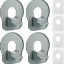 Shimeyao 4 Pack Swimming Pool Pipe Holders Plastic Above Ground Swimming Hose Support Brackets with Tape Pool Hose Support Bracket for Preventing Pipes Sagging Accessory