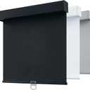 SHADEMOON Blackout Cordless Roller Shades for Windows,Free-Stop System Blind with Valance,Pull Down Room Darkening Indoor Shades,Thermal Insulated UV Blocking Fabric,Home Office(Black,34" W x 72" H)