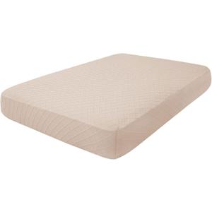 hyha Outdoor Couch Cushion Covers, Sectional Couch Sofa Covers Washable, Jacquard Diamond Lattice, Stretch Sofa Seat Cushion Cover for Indoor/Outdoor Patio Furniture (1 Piece for Medium, Light Camel)