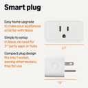 Amazon Basics Smart Plug, Works with Alexa Only, 2.4 GHz Wi-Fi, No Hub Required, 2 Pack, White