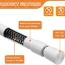 KXLife 2 Pcs Spring Tension Curtain Rod Adjustable 28 to 40 Inches, 5/8" Diameter, White, Expandable Spring Loaded Tension Rods For Window No Drilling