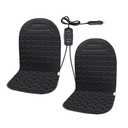TAILERRI 2 Pack Seat Cushion Winter Cover for Full Back and Seat (Black)