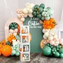 Winrayk 159Pcs Little Cutie Baby Shower Decorations Neutral, Balloon Boxes with Letters/Orange Balloon Garland Arch Kit, A Little Cutie is On The Way Boy or Girl Gender Neutral Baby Shower Decoration
