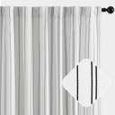 Jinchan Black and White Striped Curtains 63 Inch Length for Living Room Bedroom - Pinstripe Privacy Light Filtering Rod Pocket Modern Window Curtains Set 2 Panels (40"W x 63"L (Pack of 2), Chalk Striped| Black)
