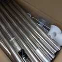 SEIRIONE Corner Shower Caddy Tension Pole, Quick Setup, Rust-Free Bathroom Shower Organizer Corner for Bathtub Shampoo Storage, 4-Tier Adjustable Shelf, Drill Free, Fits 34 to 116 Inch Height, Silver