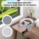 Chumajor Cat Desk Bed - 360 Rotating & Adjustable, Supports 50 lbs, Soft Faux Fur with Dual-Sided Reversible Mat, Modern Indoor Cat Nest Furniture for Office Desks and Game Tables, Island Table