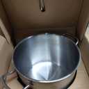 Amazon Basics 12 Quarts Stainless Steel Aluminum-Clad Stock Pot with Cover, Induction Compatible, Dishwasher Safe, Oven Safe, Even Heating, Soup and Pasta Pot