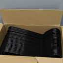 HOUSE DAY Black Plastic Hangers 60 Pack, Clothes Hangers with Non Slip Hooks, Durable & Space Saving Coat Hanger, Light-Weight Clothing Hanger, Perfect Closet Organizer for Everyday Use