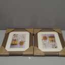 GraduationMall 8x10 Wooden Picture Frames,Display Photos 5x7 with Mat or 8x10 Without Mat,Real Glass,Wall or Tabletop Display,Rustic Brown Set of 2