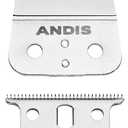 Andis T-Blade Replacement for T-Outliner, GTO, GO, and SLS Trimmers - Close Cutting, Zero Gapped, Silver